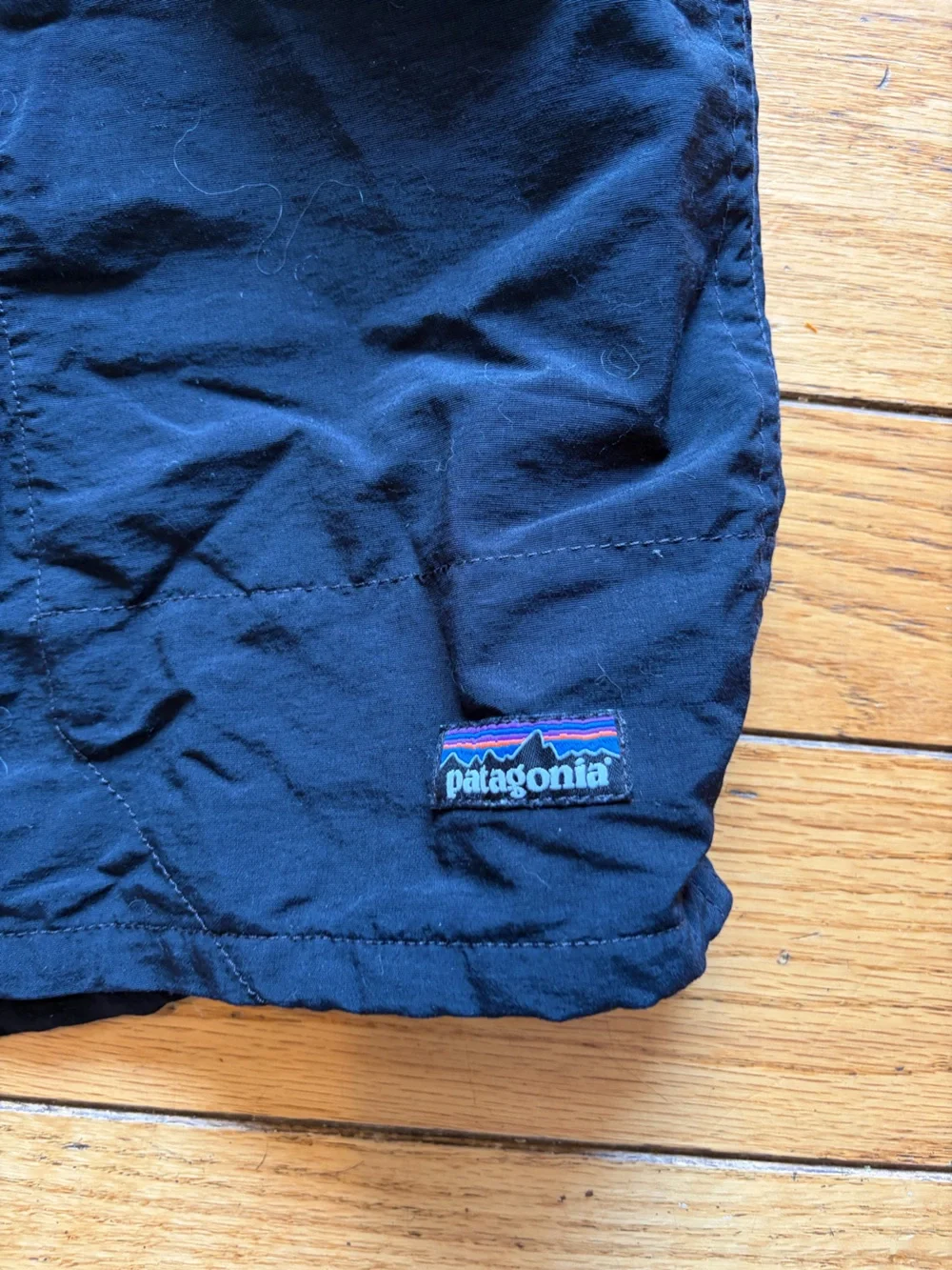 Patagonia men’s black baggies swim trunks with liner XXL